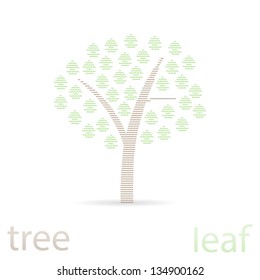 Vector abstract tree created from words
