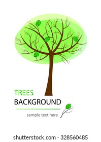 Vector abstract tree. Abstract design. Can be used as nature or ecology background. Isolation over white background.