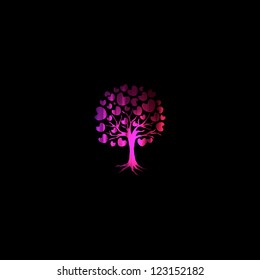 vector of abstract tree icon