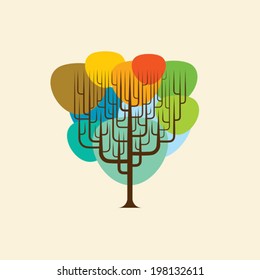 vector of abstract tree icon