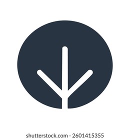 Vector Abstract Tree Illustration with Rounded Edges and Solid Color for a Sleek and Timeless Look