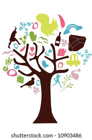 VECTOR - abstract tree with nice design element