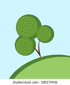 vector abstract tree with place for your text