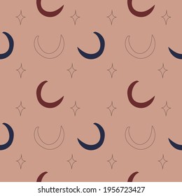 Patrón boho moderno de moda abstracto vectorial