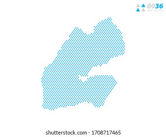 Vector abstract triangle blue of Djibouti map. Organized in layers for easy editing.