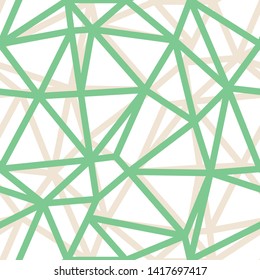 Vector Abstract Triangle Geometrical Green Outlines Background. Suitable for textile, gift wrap and wallpaper.