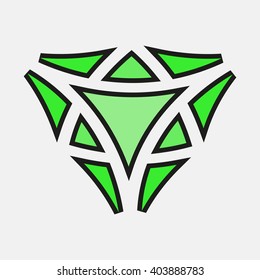 Vector of abstract triangle logo symbol or icon