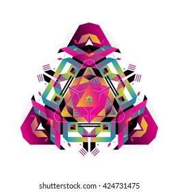 Vector abstract with triangle on white background
