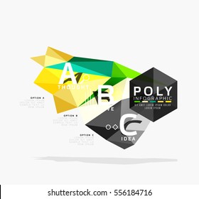 Vector abstract triangle option infographic template