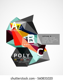 Vector abstract triangle option infographic template