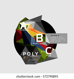 Vector abstract triangle option infographic template