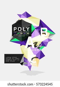 Vector abstract triangle option infographic template