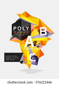 Vector abstract triangle option infographic template