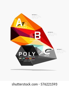 Plantilla de infografía de la opción de triángulo abstracto vectorial