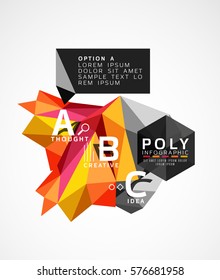 Vector abstract triangle option infographic template