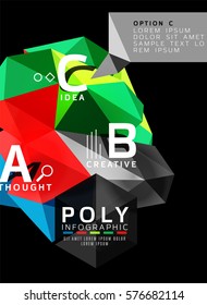 Vector abstract triangle option infographic template