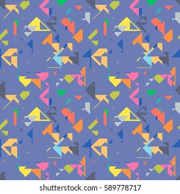 Vector abstract triangle pattern. Hipster geometric seamless background