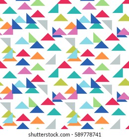 Vector abstract triangle pattern. Hipster geometric seamless background