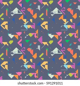 Vector abstract triangle pattern. Hipster geometric seamless background