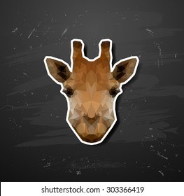 vector abstract triangle polygonal giraffe abstract triangle polygonal