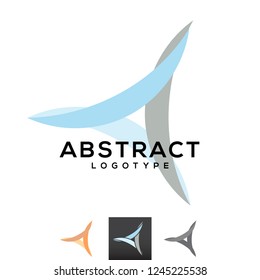 Vector Abstract Triangle Pyramid Arrow Line Origami Professional Business Logo Icon Branding