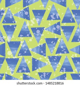 Vector abstract triangle shapes seamless pattern background