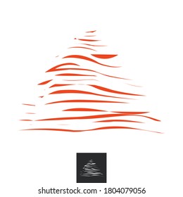 Vector Abstract Triangle Waves Art.