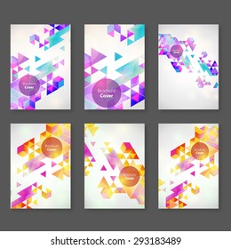 Vector abstract triangle/polygon background set EPS 10