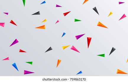 Vector abstract triangles background. Modern technology illustration. Digital geometric abstraction with pyramids. Vector Illustration.