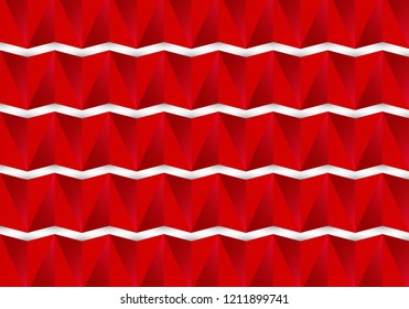 Vector abstract triangles background with shadow on white background