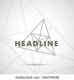 Vector abstract triangles on a white background