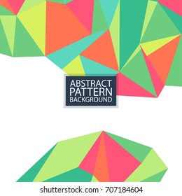 Vector abstract triangles pattern. Hipster geometric card background template
