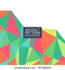 Vector abstract triangles pattern. Hipster geometric card background template

