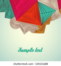 Vector abstract triangles template background