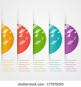 Vector abstract triangles template. Object web design