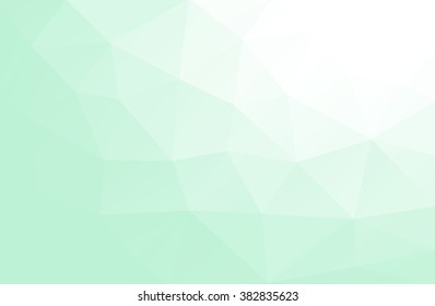 Vector abstract triangulated background | Cyan background | White background | broken glass | shattered | green | geometric | cool | calm