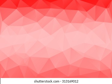 Vector abstract triangulated background | Red background | White background | 