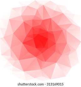 Vector abstract triangulated background | Red background | White background | 
