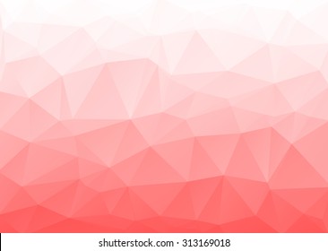 Vector abstract triangulated background | Red background | White background | 