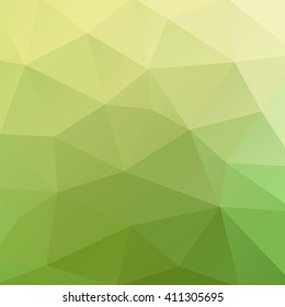 Vector abstract triangulated green background. Lime dynamic pattern. Yellow geometric texture. Modern. Triangles. Bright. 