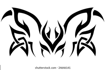 VECTOR Abstract tribal tattoo shape.