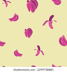Vector abstract tropic bananas repeating pattern background. Perfect for fabric, scrapbooking, and wallpaper projects. Vector illustration