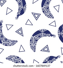 Vector abstract tropical banana pattern