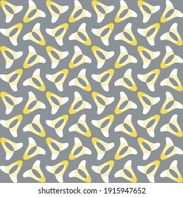 Vector abstract tulips seamless vector pattern. Regularly repeating folk flowers in retro style. Great for modern wallpaper, interior prints and decorative materials and fashion fabrics.