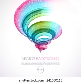 Vector Abstract twist waves  background. Template brochure design