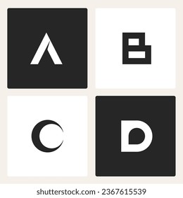 Logotipo de carta de tipografía abstracta del vector