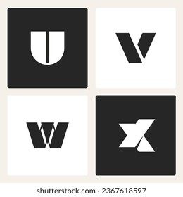 Logotipo de carta de tipografía abstracta del vector