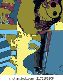 Textura de arte de fondo universal abstracta vectora, plantilla de cabecera. Página de Collage, diseño para tarjeta, invitación, folleto, banner, portada de libro, impresión de folleto, concepto de volante.