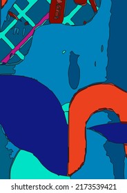 Abstrakte Vektorgrafik-Universalkunst-Textur, Header-Vorlage. Collage Seite, Design für Karte, Einladung, Broschüre, Banner, Buchcover, Buchdruck, Flyer Konzept.