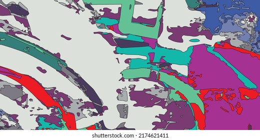 Vector abstract universal grunge art texture, header template. Collage page, design for card, invitation, brochure, banner, book cover, booklet print, flyer concept.